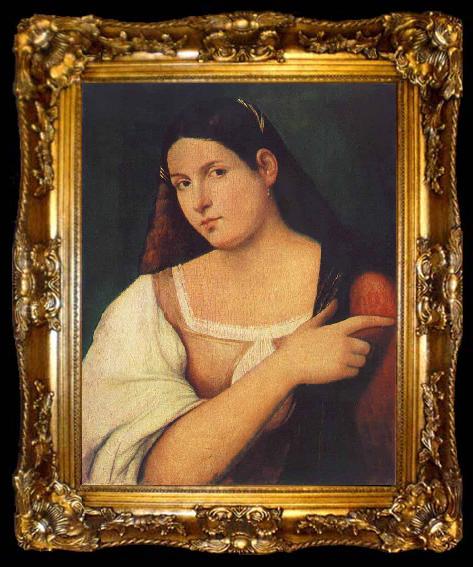 framed  Sebastiano del Piombo Portrait of a Girl, ta009-2